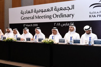 RAK Properties’ AGM Approves Increase of Cash Dividends To 6% For 2017