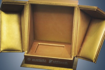 Customized Crystal Gold Leather Box in Dubai