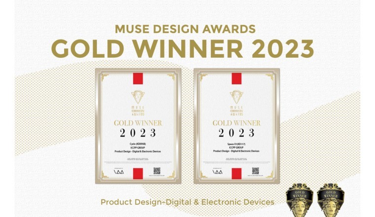 شركة +ICCPP ODM تفوز بجائزتين ذهبيتين من Muse Design لتواصل ريادة التوجه نحو التصميم الإبداعي