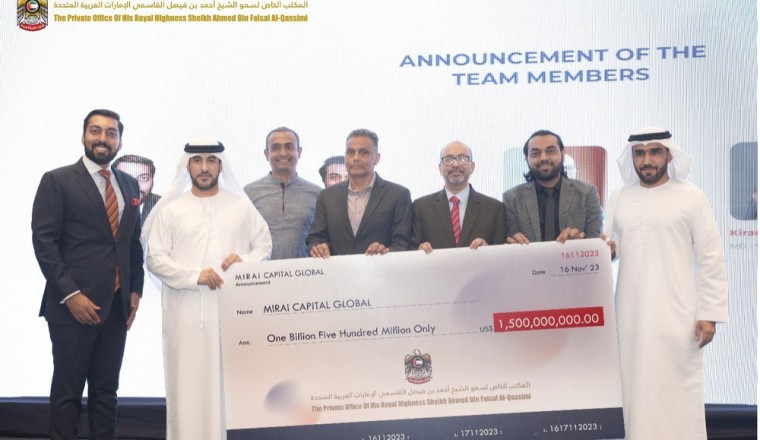 شركة MIRAI JMAC ومكتب العائلة الملكية في الإمارات العربية المتحدة يعلنان عن تأسيس شركة MIRAI Capital Global بشريحة أولى لصندوق استثمار بقيمة 1.5 مليار دولار أمريكي لمسار آسيا/الولايات المتحدة الأمريكية/الإمارات العربية المتحد