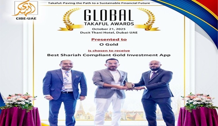 O Gold Receives 'Best Shariah Compliant Gold Investment App' at Global Takaful &amp; Re-Takaful Awards 2025