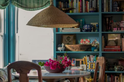 A Cozy Blue Dining Room